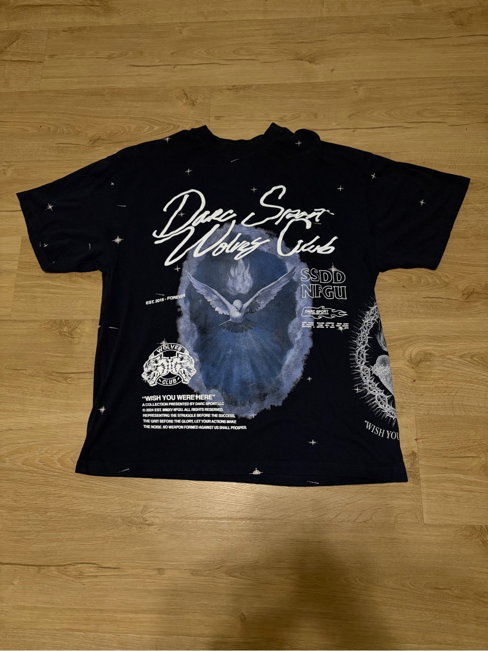 Darc Sport Black Short-Sleeve Tee with Dove Graphic
